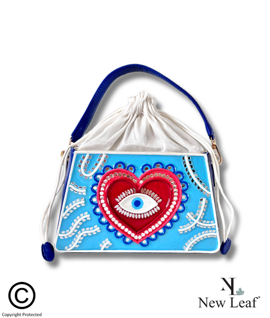 Heart Trapezium Potli with Sling