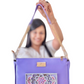 Lilac Mist Lippan Art Handcrafted Baguette Bag/Sling