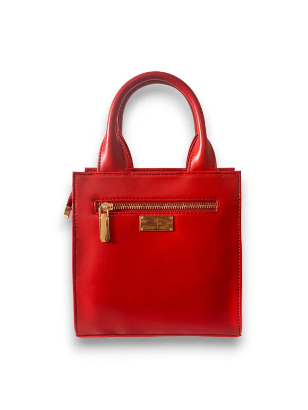 New Leaf Red Handbag / Sling – Plain Handcrafted Bag