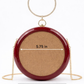New Leaf Maroon Circle Clutch Sling – Plain Handcrafted Bag