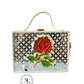 Rose Rectangle Lippan Art Box Sling Bag
