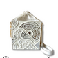 White Bird Lippan Art Handcrafted Potli Bag