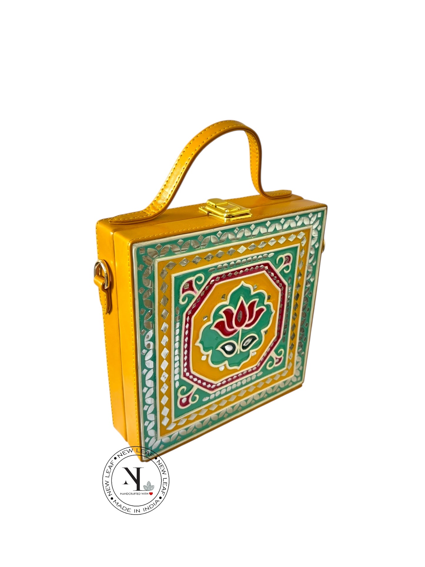 Lotus Lippan Art Handcrafted Box Bag