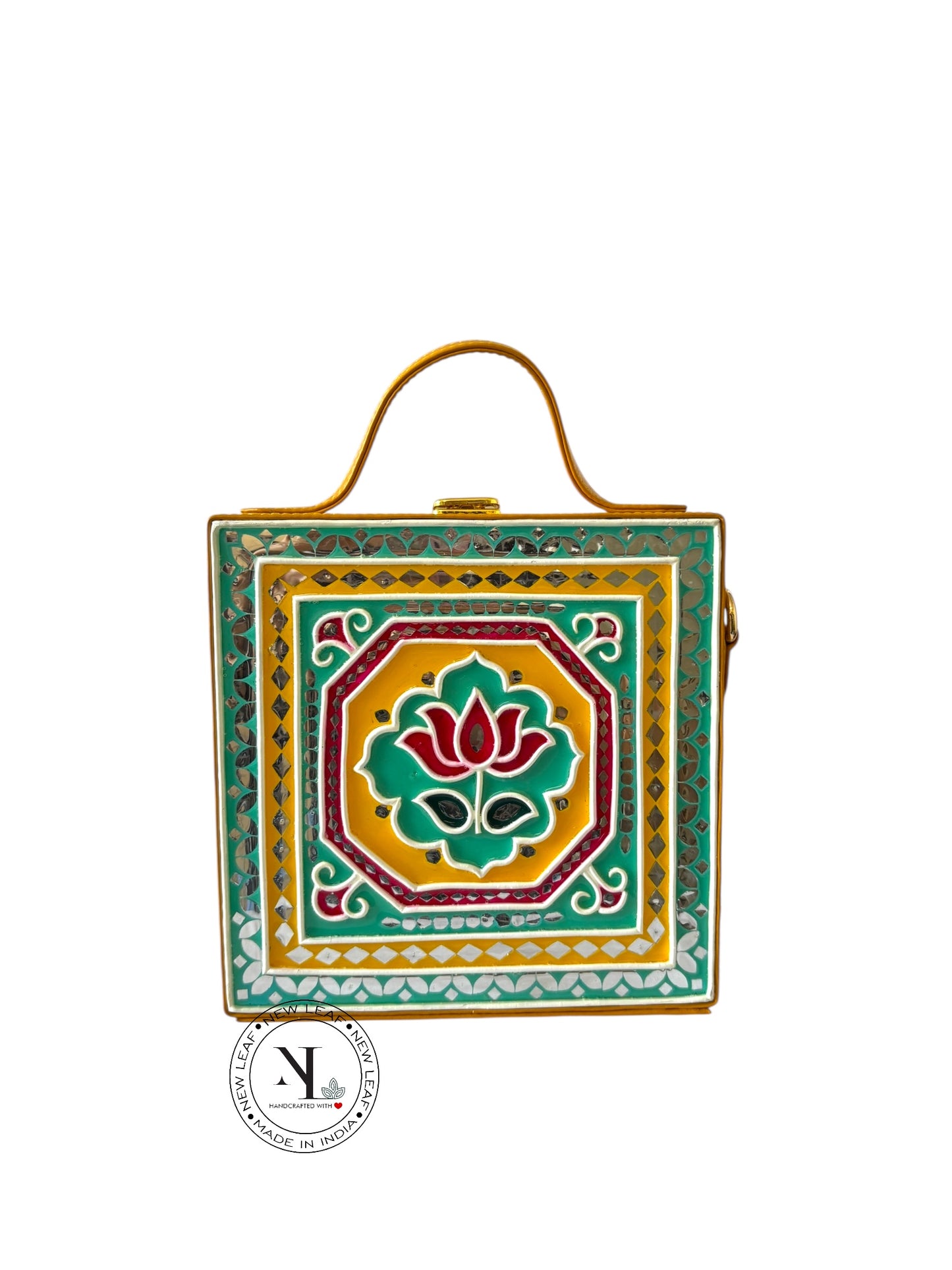 Lotus Lippan Art Handcrafted Box Bag