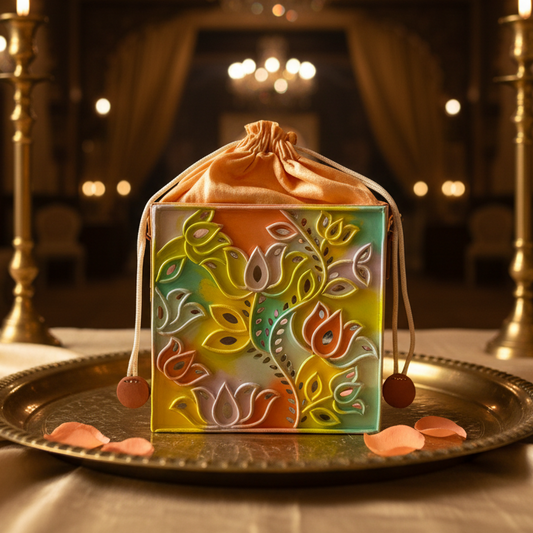 Lotus Reverie Lippan Art Potli Sling Bag