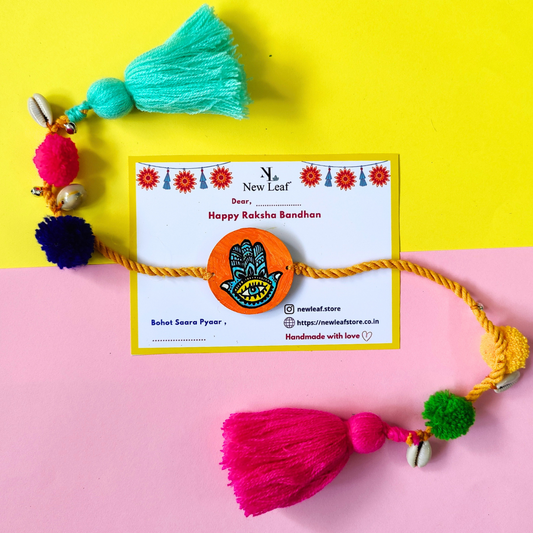 Hamsa Handpainted Lumba Rakhi