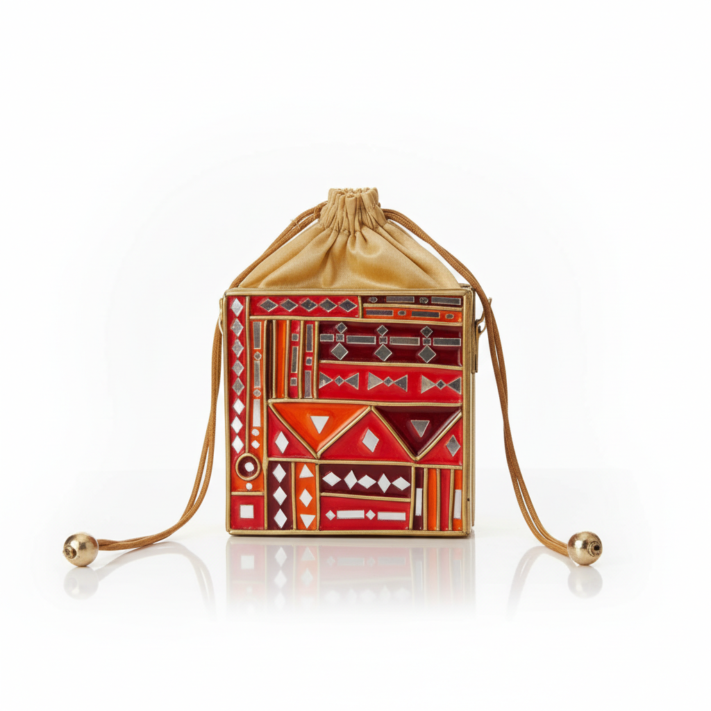 Bridal Lippan Art Medium Potli Sling