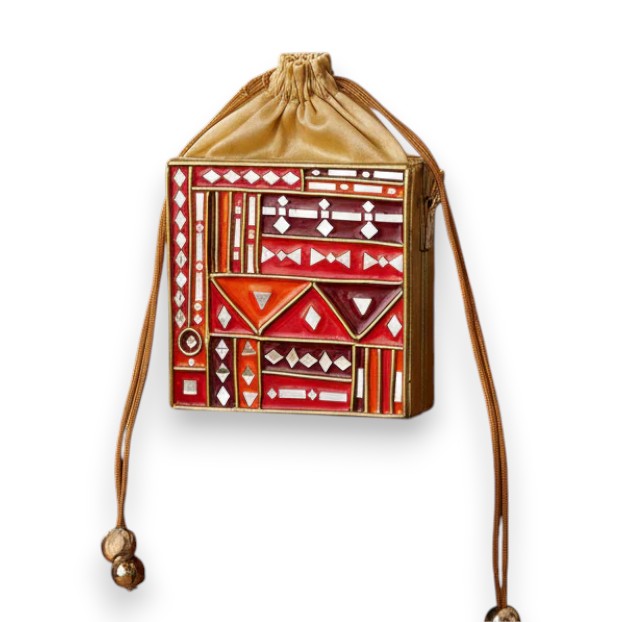 Bridal Lippan Art Medium Potli Sling