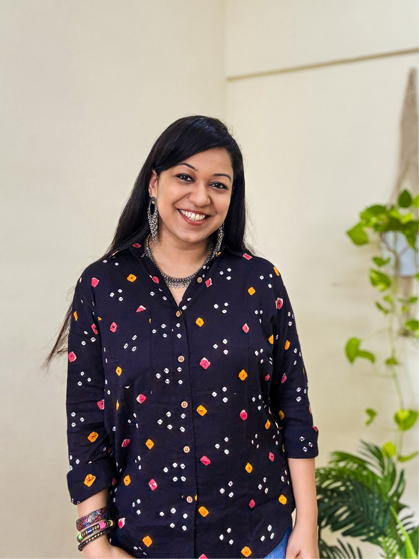 Kala Tikka Handcrafted Pure Bandhani Unisex Shirt