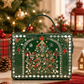 Christmas Tree Charm Handcrafted Lippan Art Box Bag