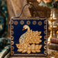 Swan Grace  Handcrafted Lippan Art Box Bag