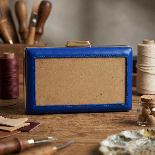 Royal Blue Rectangle Clutch Sling – Plain Handcrafted Bag
