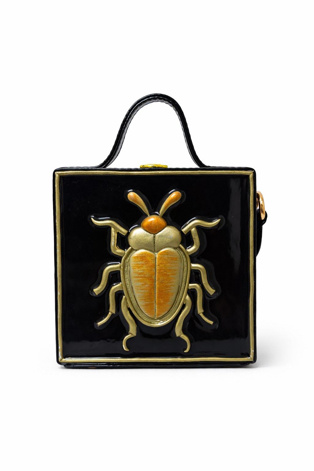 Mini Bettle Lippan Art Handcrafted Square Box Bag