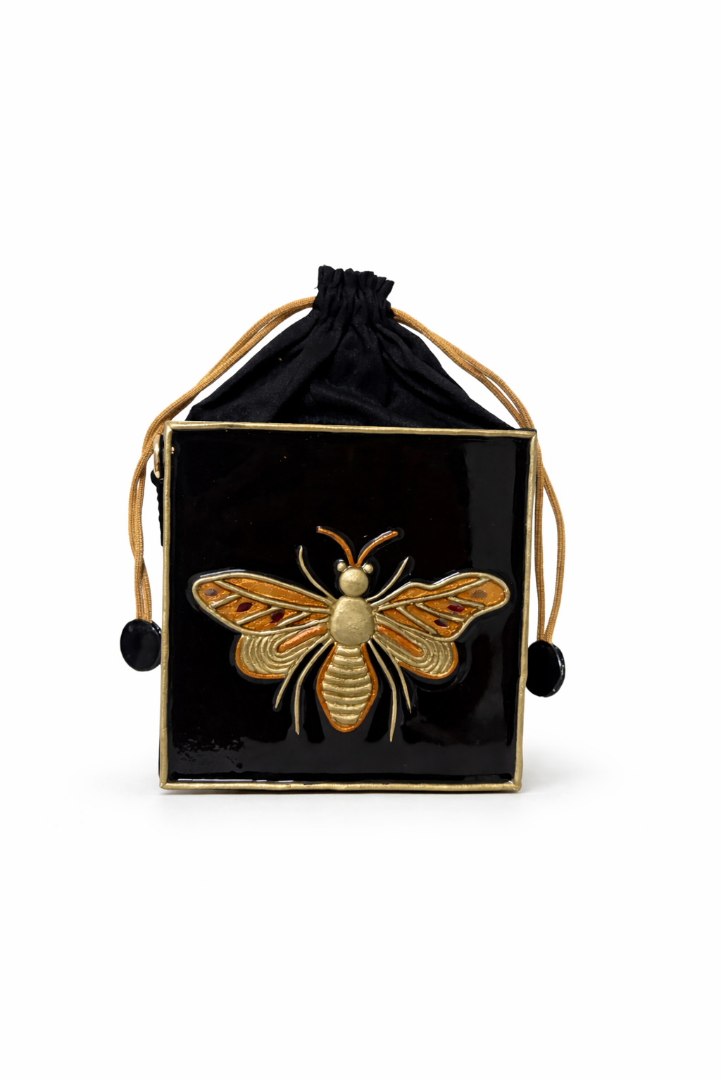 Butterfly Lippan Art  Medium Potli Sling