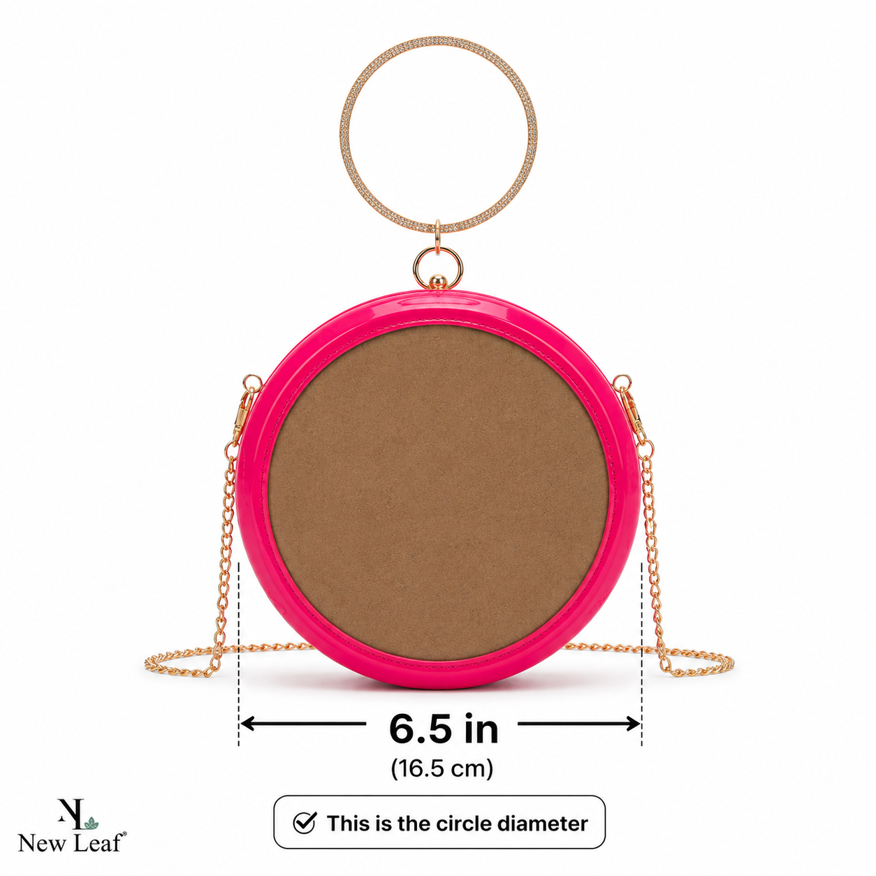 New Leaf Light Pink Circle Clutch Sling – Plain Handcrafted Bag