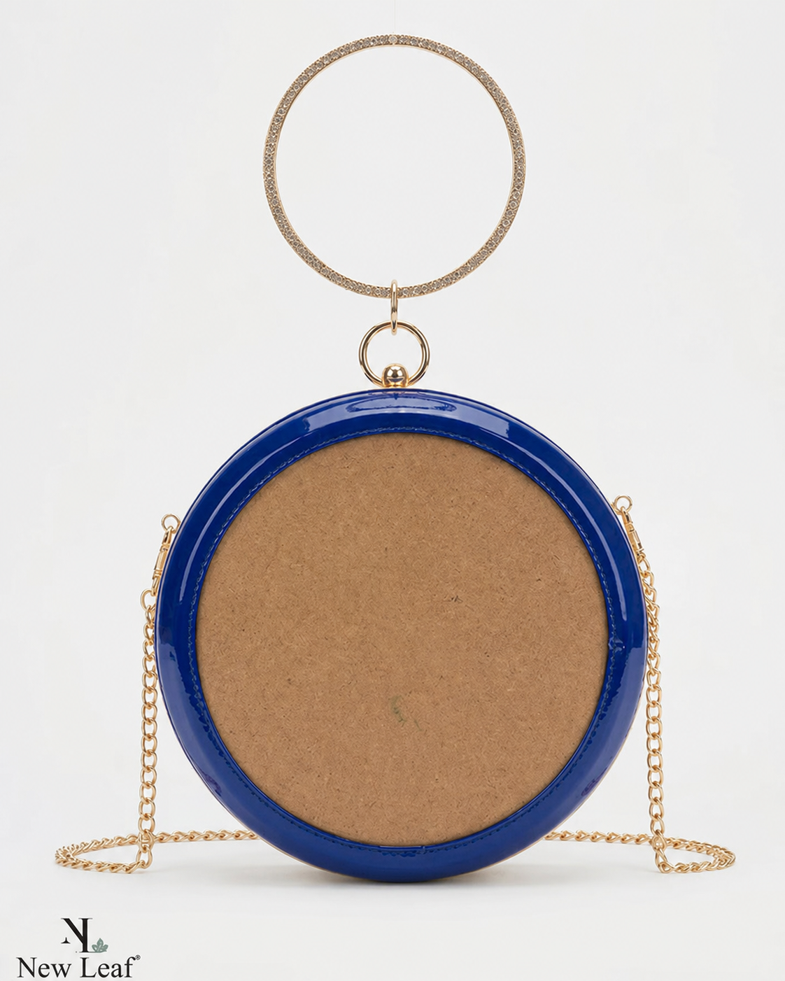 New Leaf Royal Blue Circle Clutch Sling – Plain Handcrafted Bag