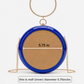 New Leaf Royal Blue Circle Clutch Sling – Plain Handcrafted Bag