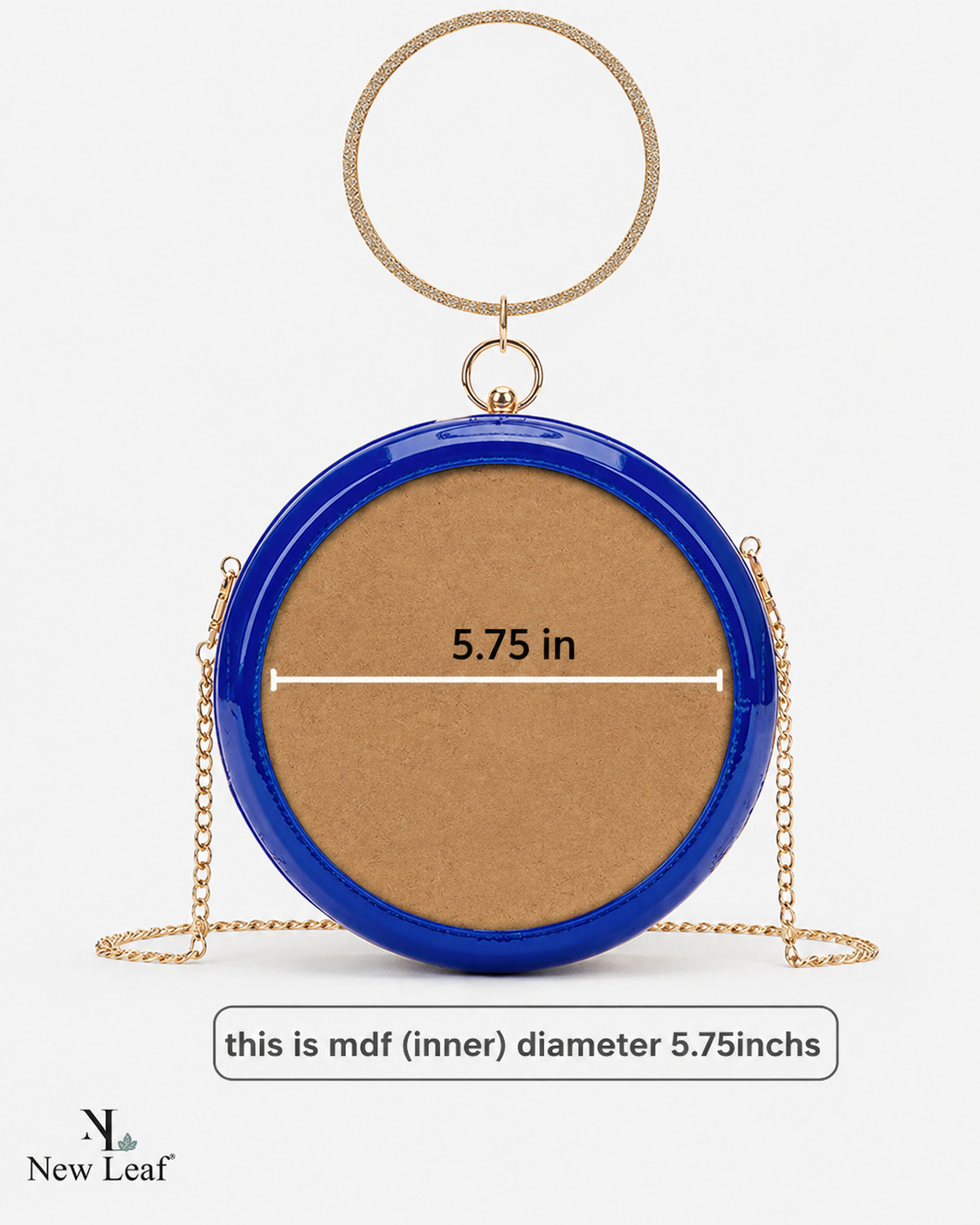 New Leaf Royal Blue Circle Clutch Sling – Plain Handcrafted Bag