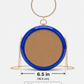 New Leaf Royal Blue Circle Clutch Sling – Plain Handcrafted Bag