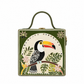 Toucans Bird Handcrafted Lippan Art Box Bag