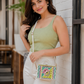 Pastel Lotus Rectangle Lippan Art Box Bag