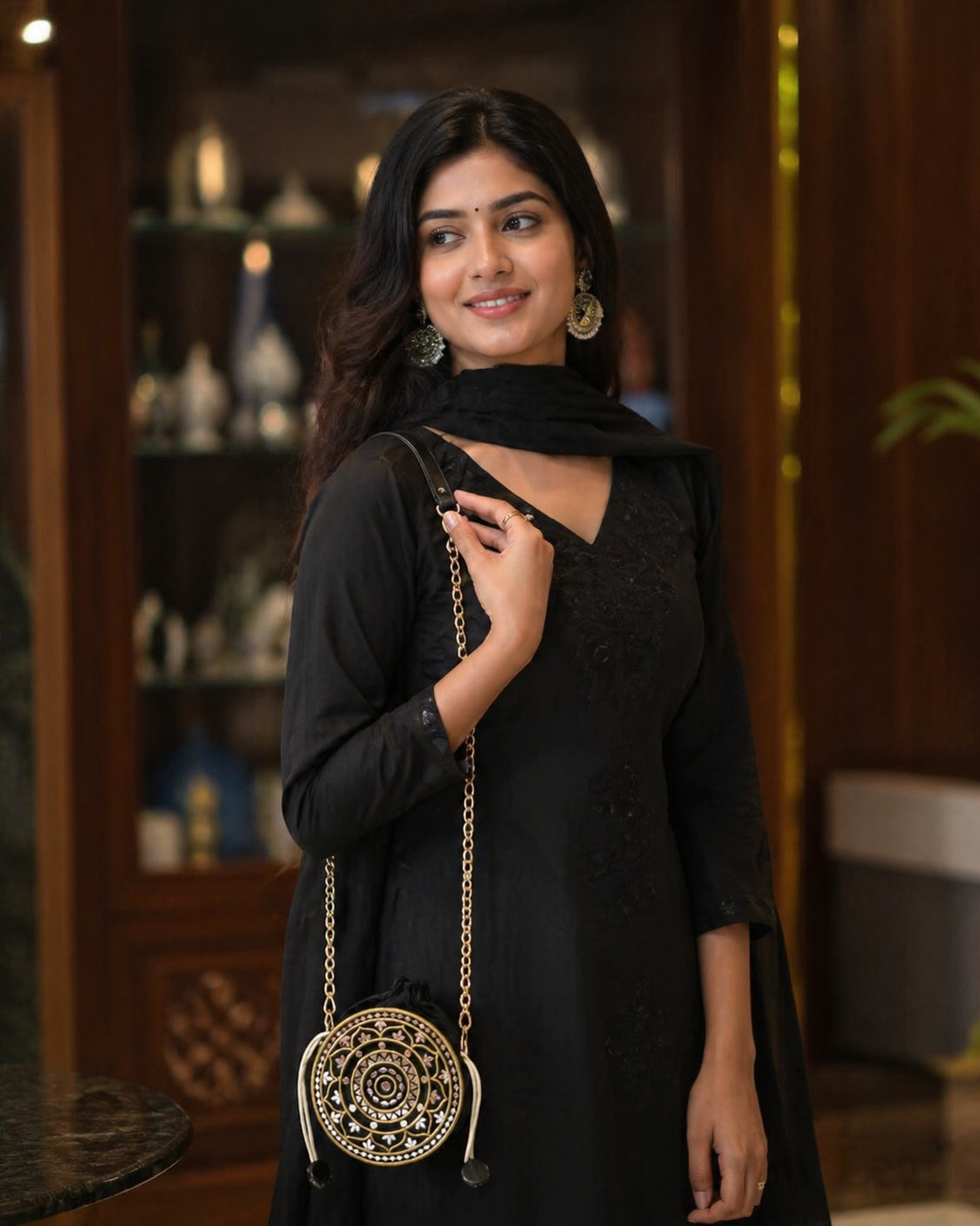 Glamour Lippan Art Medium Potli Sling Bag