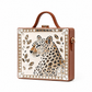 Leopard Square Lippan Art Box Bag