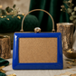 Blue Trapezium Clutch Sling – Plain Handcrafted Bag