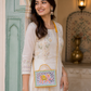 Pastel Elephant Box Lippan Art Handcrafted Sling