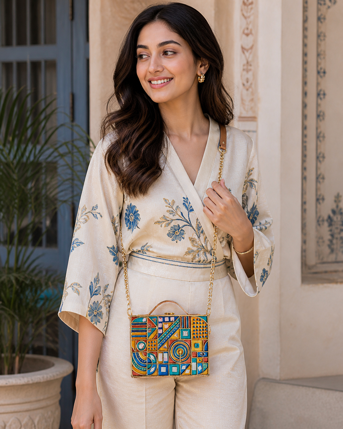 Opulent Aura Lippan Art Box Bag
