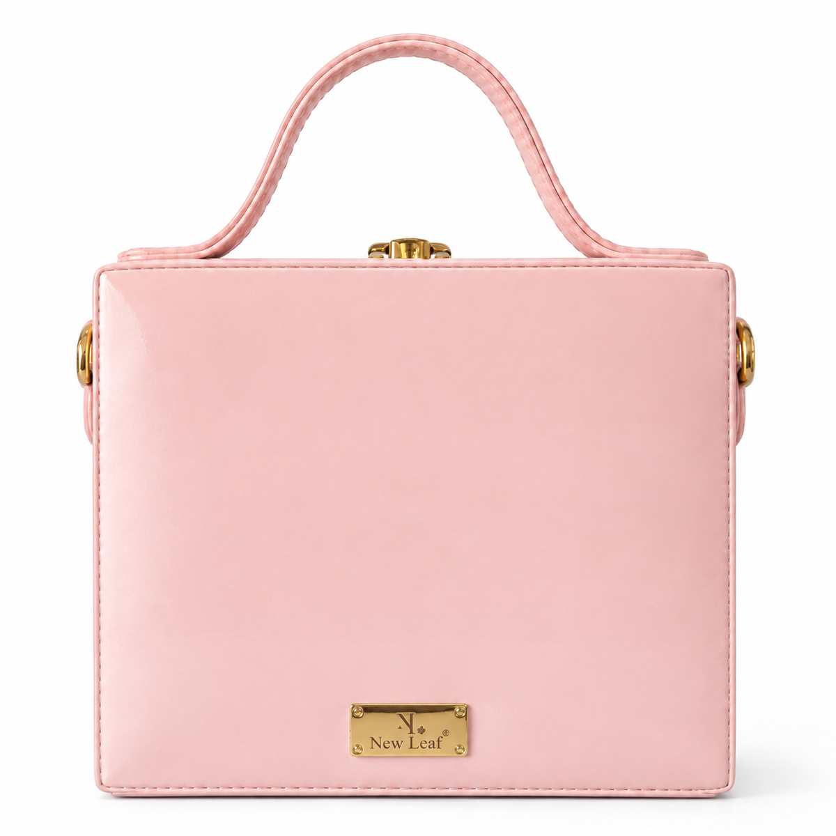 Pastel Lotus Charm Handcrafted Lippan Art Box Bag