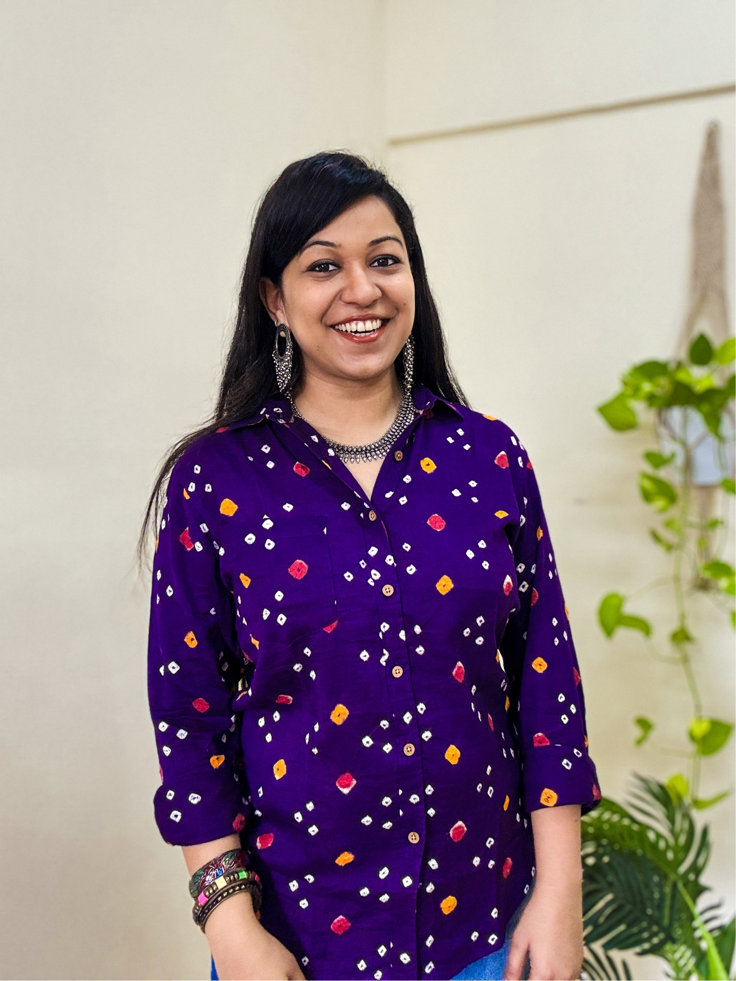 Jamuni Handcrafted Pure Bandhani Unisex Shirt