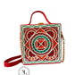 Colourful Geometric Lippan Art Handcrafted Box Bag