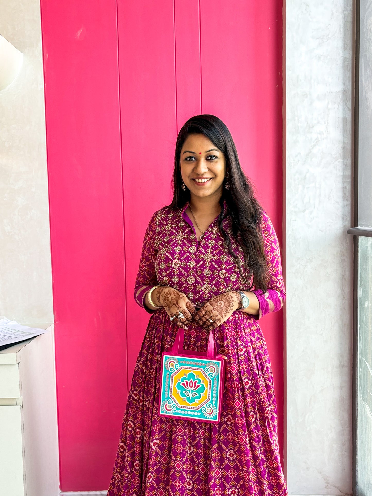 Lotus Mini Handcrafted Handbag