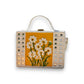 Daisies Lippan Art Handcrafted Rectangle Box Bag