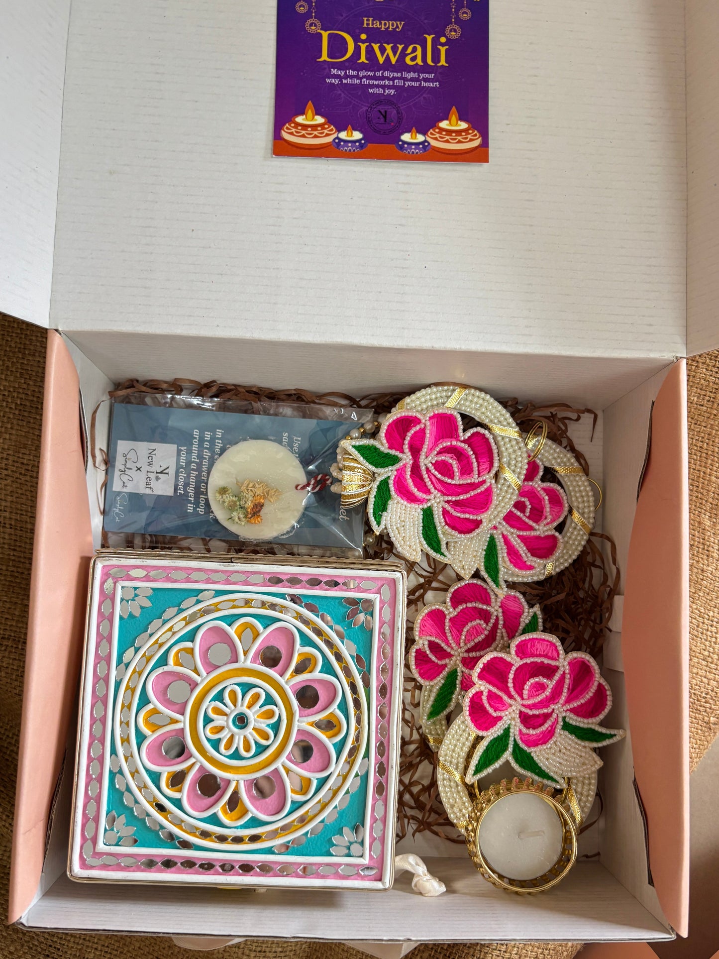 Pastel Lippan Art Diwali Hamper