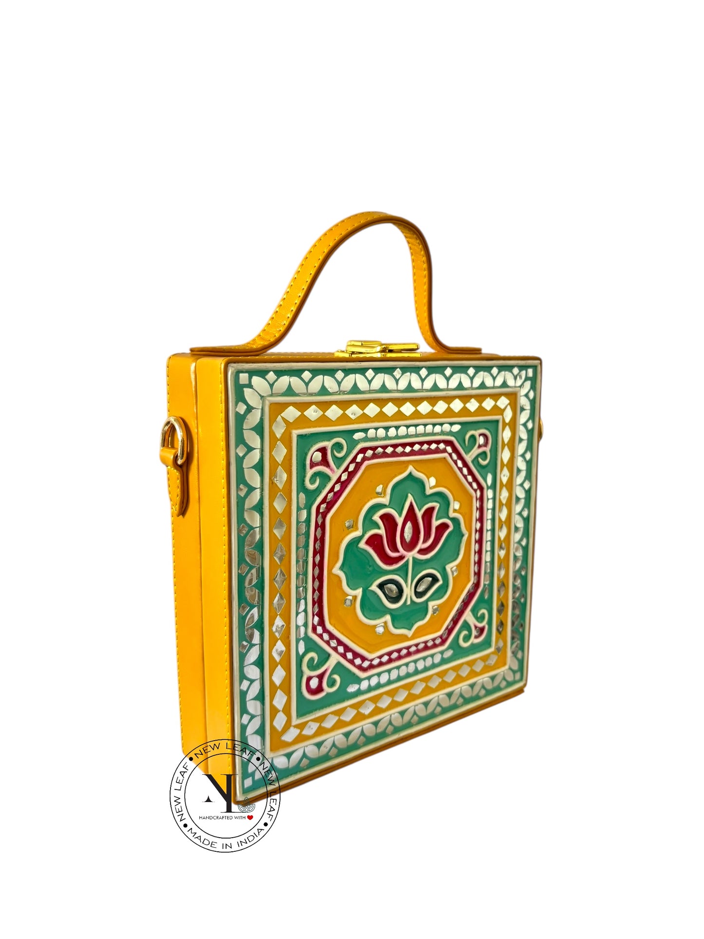 Lotus Lippan Art Handcrafted Box Bag