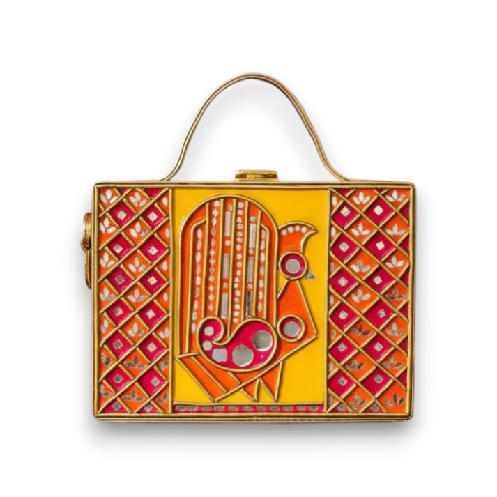 Festive Bird  Lippan Art Rectangle Box Sling Bag