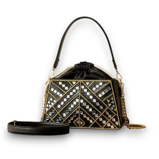 Flamboyant Trapezium Potli with Sling