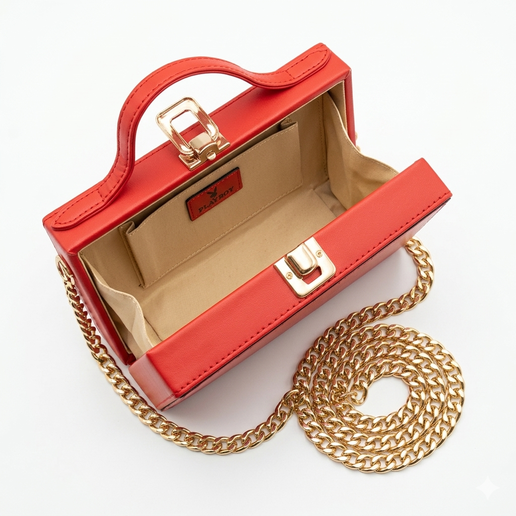 Mini Lady Bird Lippan Art Handcrafted Square Box Bag