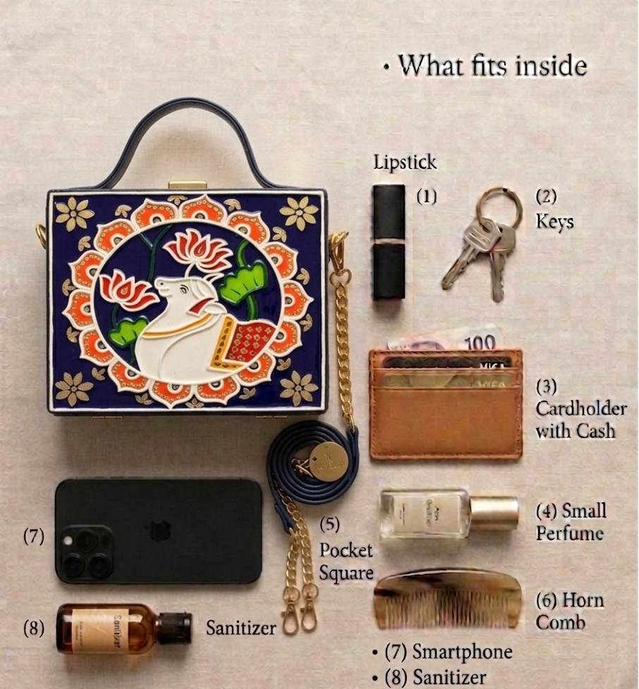 Pichwai Box Lippan Art Handcrafted Sling