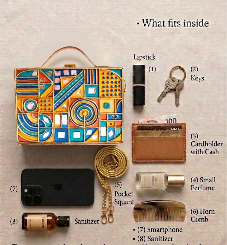Opulent Aura Lippan Art Box Bag