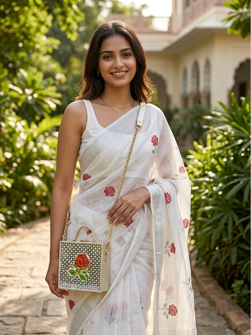 Rose Lippan Art Handcrafted Box Bag