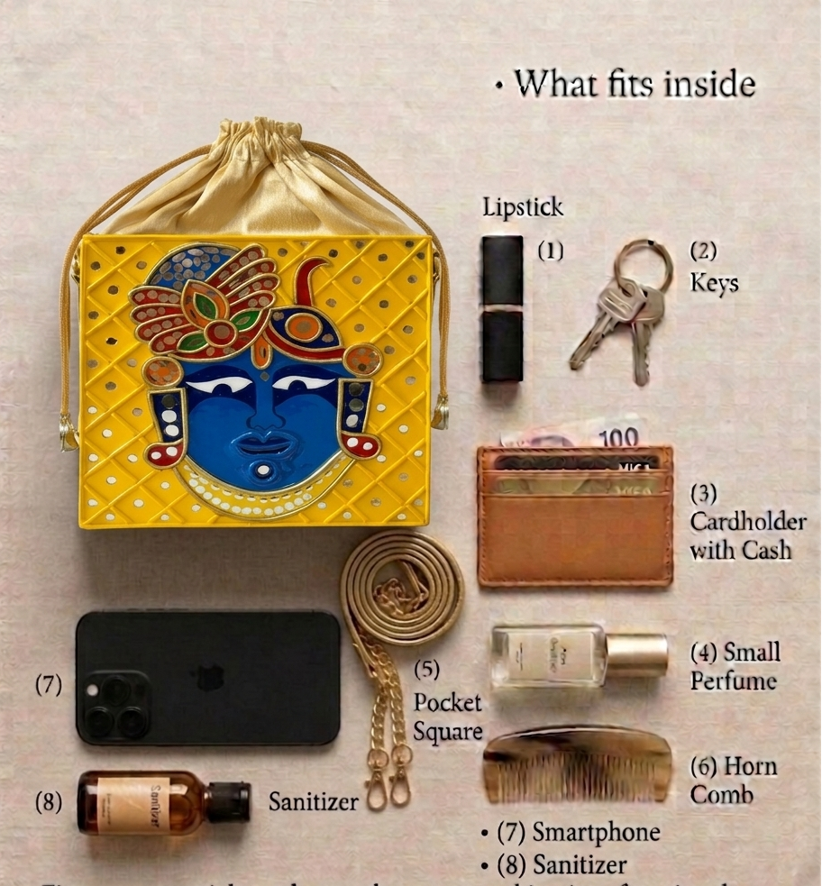 Shreenathji Lippan Art Regular Potli Sling
