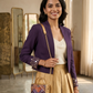 Royal Lavender Mini Lippan Art Box Bag
