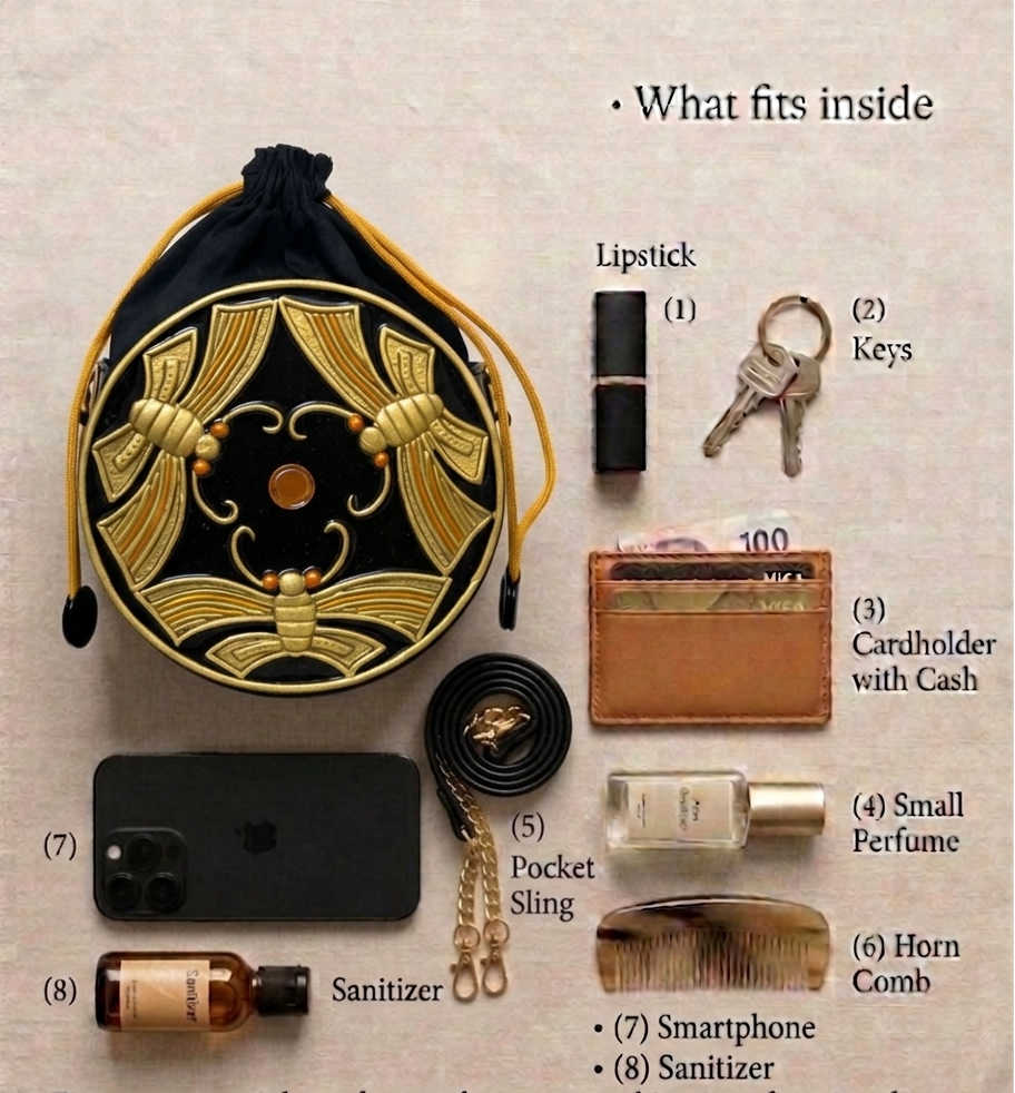 Moth Lippan Art Circle Medium Potli Sling