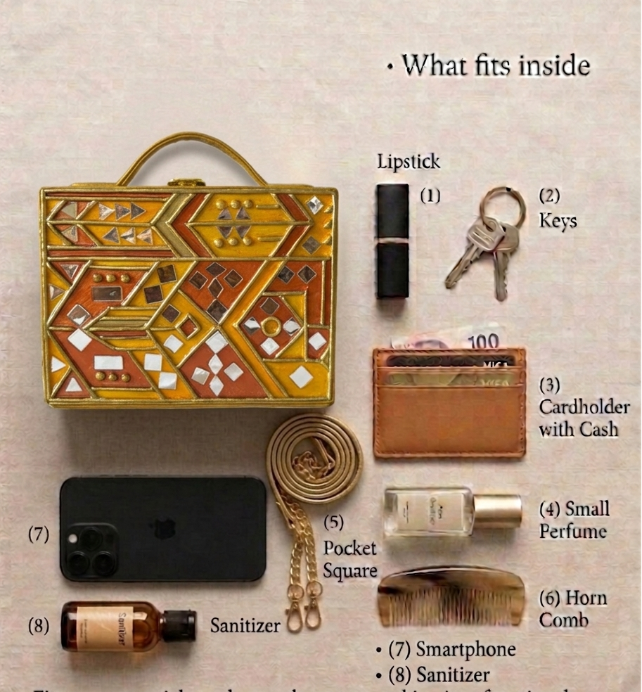 Party Lippan Art Box Sling Bag