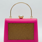 Pink Trapezium Clutch Sling – Plain Handcrafted Bag