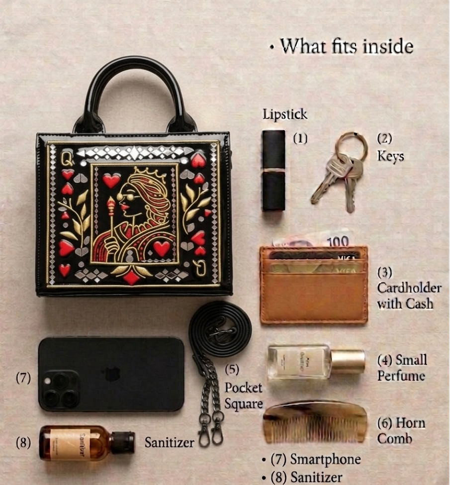 Queen of Hearts Lippan Art Handbag/Sling