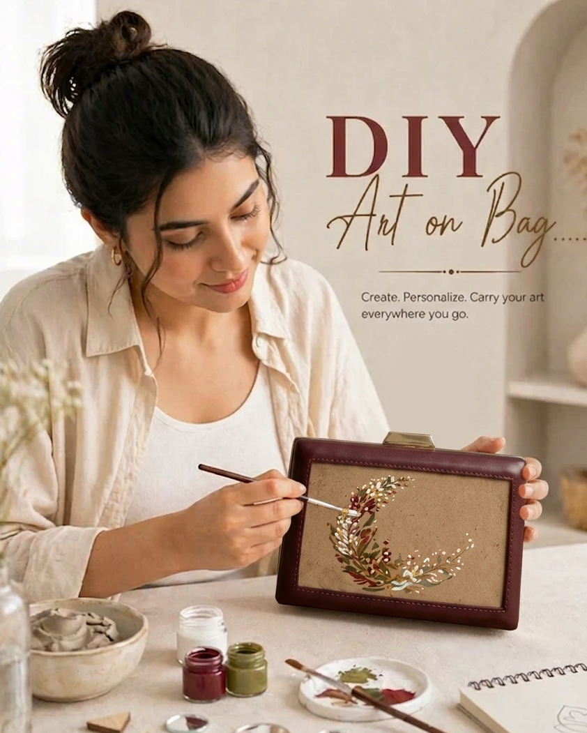 Maroon Rectangle Clutch Sling – Plain Handcrafted Bag